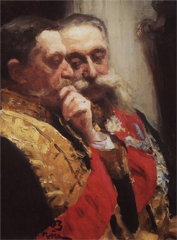 ortrait of members of State Council Ivan Logginovich Goremykin and Nikolai Nikolayevich Gerard. Study., 1903 I